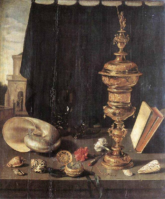 Pieter Claesz Still life with Great Golden Goblet Spain oil painting art